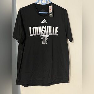 NWT! Adidas UofL Louisville basketball hoops shirt size xl
